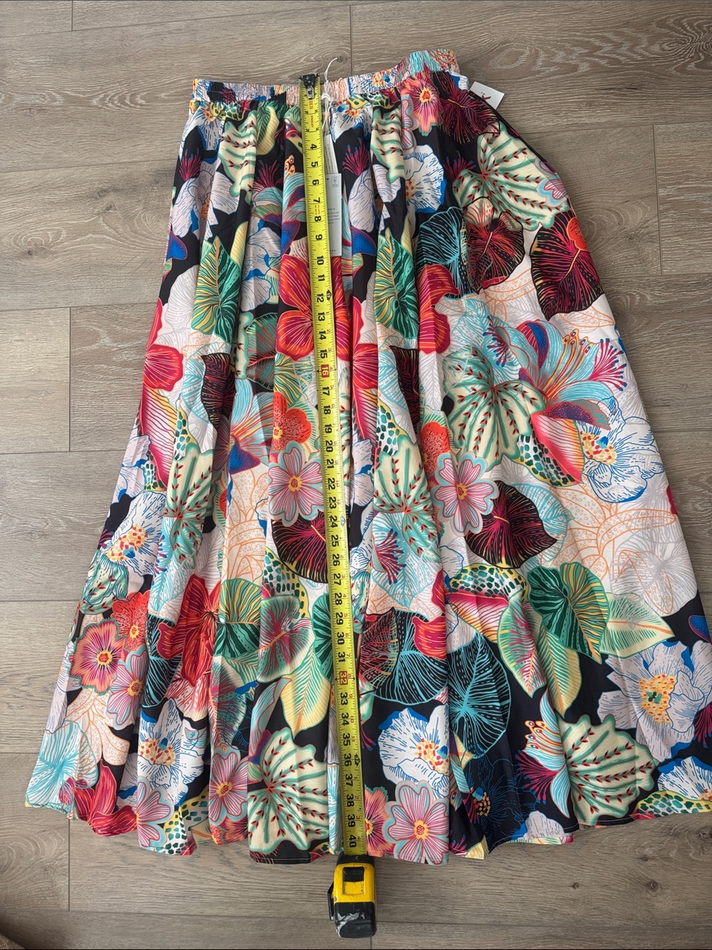 NWT Calypso St. Barth Floral Maxi Skirt in Black, Red, Green, Pink - Picture 5 of 13